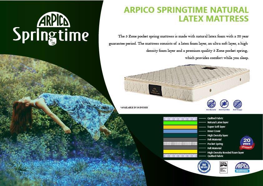 ARPICO SPRINGTIME NATURAL LATEX MATTRESS