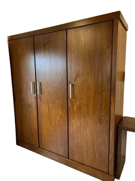 3 Door Base Teak Wardrobe 