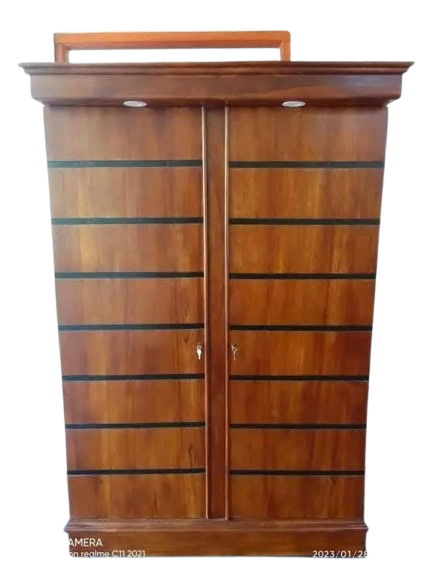 2 Door Base Teak Wardrobe with light