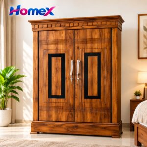 2 DOOR BASE WARDROBE TEAK